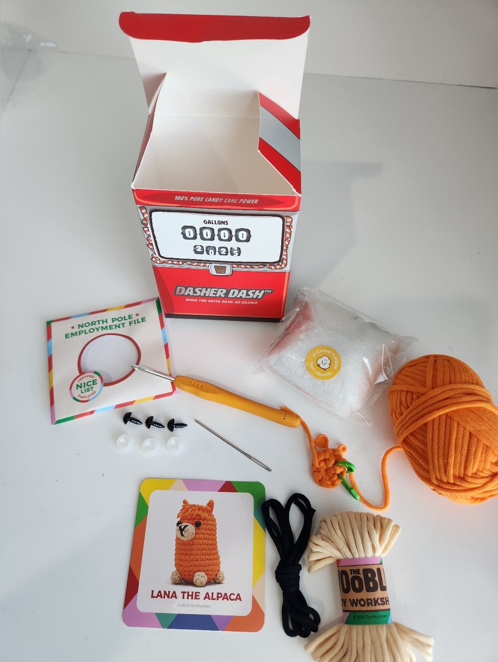The Woobles Lana the Alpaca Crochet Kit - 2025 Toy To The World Advent Calendar